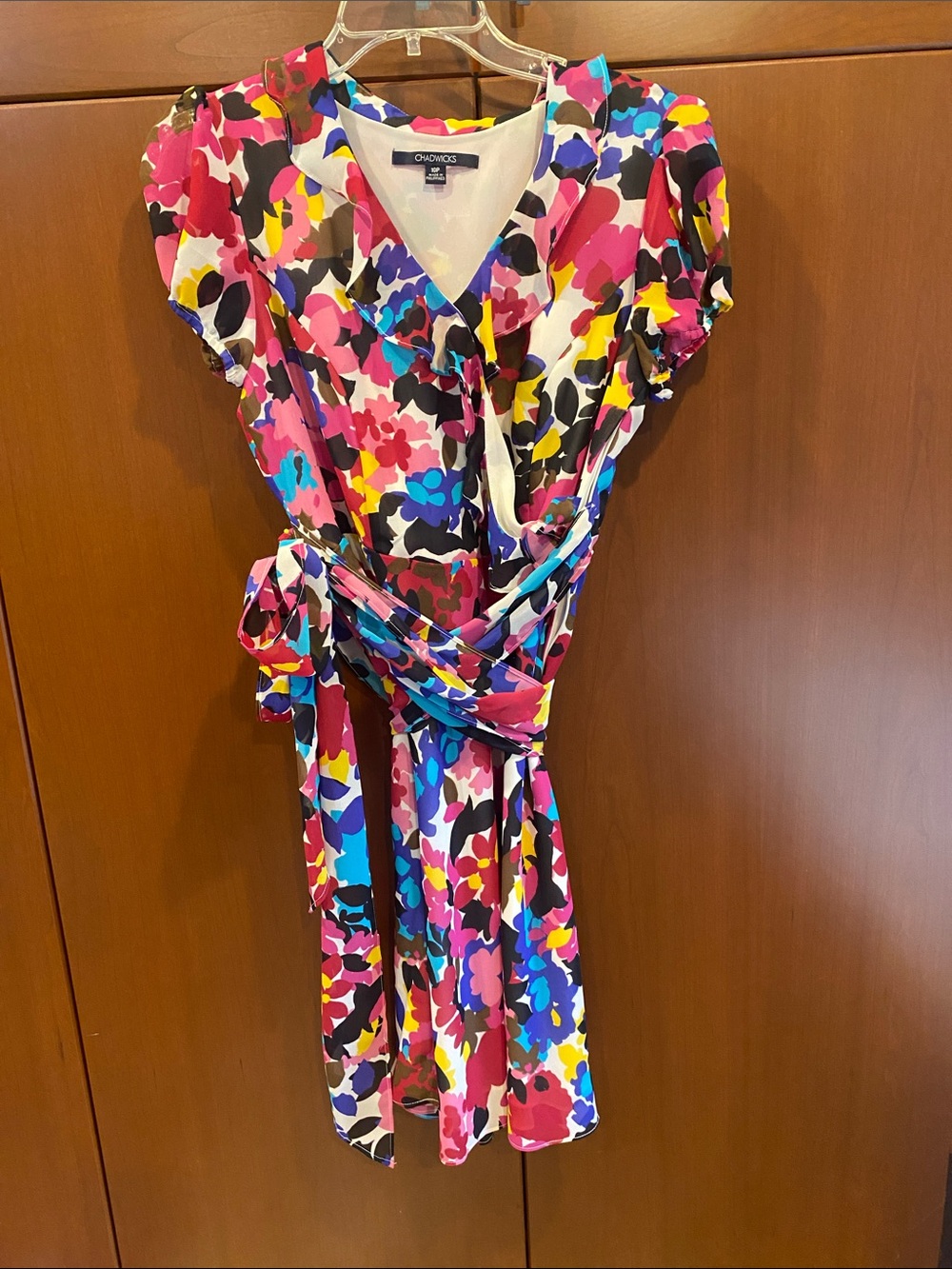 Chadwicks Multicolor Floral Wrap Dress